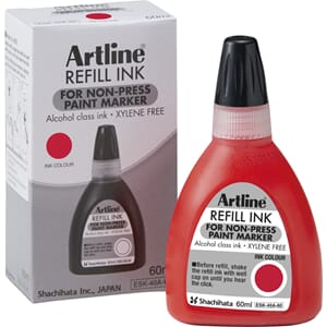 ARTLINE NON-PRESS 437A REFILL INK RED 60ML