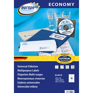 ETIKETT AVERY 105X37,1 UNIVERSAL (1600) ELA019