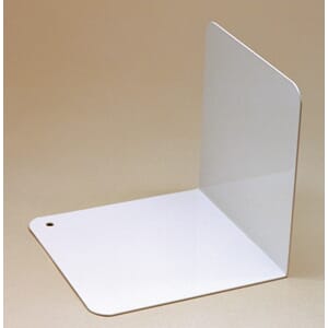 BOKSTØTTE VINKEL 12,5CM METALL HVIT BUNGERS