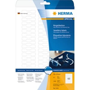 SMYKKEETIKETTER 49X10MM A4 UGJENNOMSIKTIG HERMA  PREMIUM