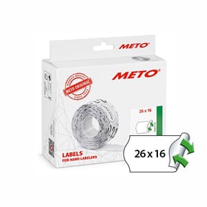 ETIKETT METO AVTAK 26X16 HVIT (12RL/1000)