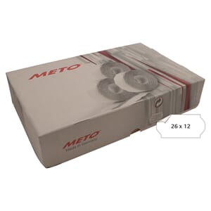 METO ETIKETT AVT 26X12 HVIT 36RL/1500 LIM 1