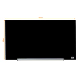 GLASSTAVLE WIDESCREEN 31" SORT DIAMOND NOBO 68X38CM