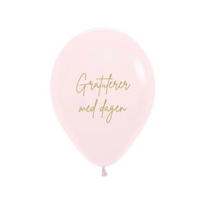 BALLONGER ROSA GRATULERER MED DAGEN 30CM (12)