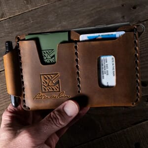 ALLVÆR SKRIVESETT LÆR BRUN H771KIT