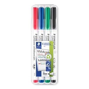 WHITEBOARDPENN 4 ASS. FARGER, 1 MM