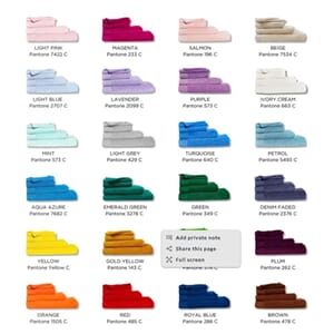 HÅNDKLESETT 2STK INKLUDERT BRODERI I EN FARGE