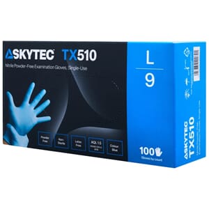 HANSKE ENGANGS SKYTEC nitril Blå 3,5gr STR M TX 510 (100)