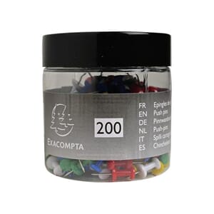 KARTNÅLER 10X7MM ASS (200) EXACOMPTA