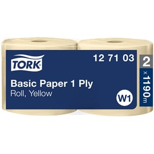 TØRKERULL TORK BASIC 1L W1 1190M GUL 127103 STK