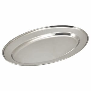 SERVERINGSFAT STÅL 40X27CM OVALT RFR