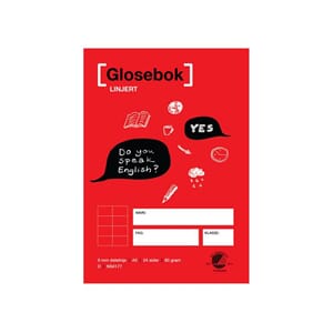 GLOSEBOK A5 70G 24BL 9MM DELELINJE