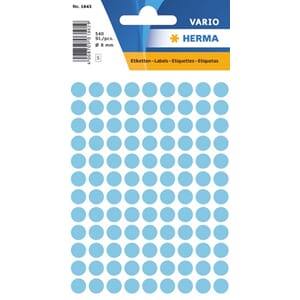 HERMA ETIKETT VARIO Ø 8MM BLÅ (540)