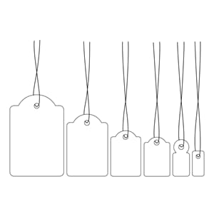 HENGEETIKETTER M/TRÅD 25X38MM (100) HERMA